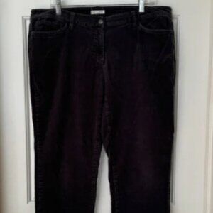 Eileen Fisher Dark Grey Corduroy Pants